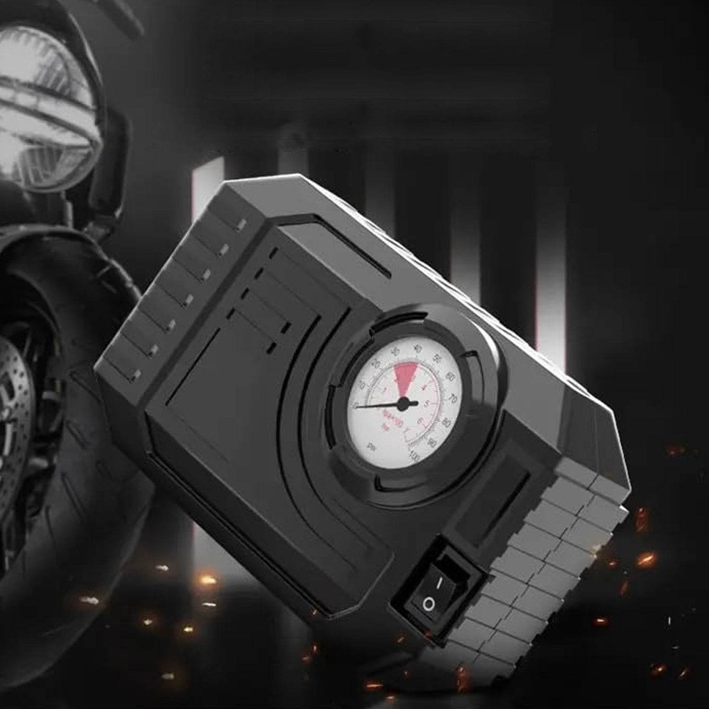 Tire Inflator Portable Air Compressor 12v Small Air Pump For Car Tires Bicycle Balloons Cars Bike Bicycles And Other Inflatables With Led Light (12v) - warehousetech13