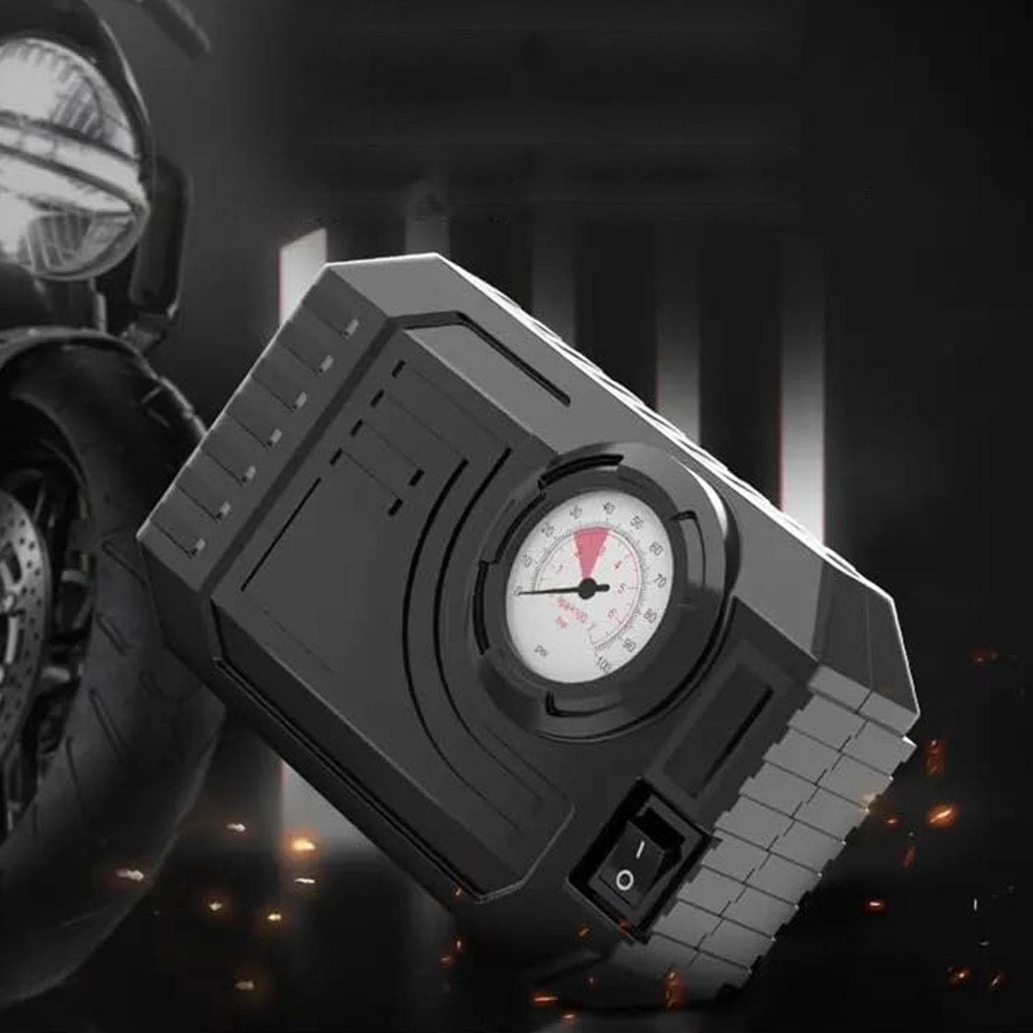 Tire Inflator Portable Air Compressor 12v Small Air Pump For Car Tires Bicycle Balloons Cars Bike Bicycles And Other Inflatables With Led Light (12v) - warehousetech13