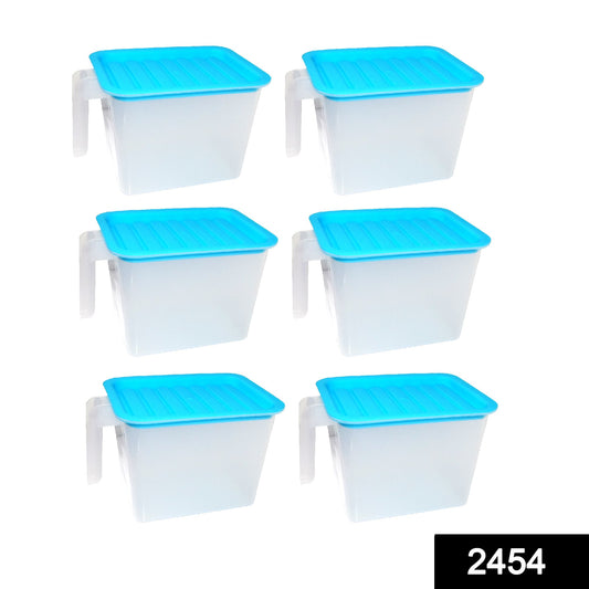 Air Tight Unbreakable Big Size 1100 Ml Square Shape Kitchen Storage Container (Set Of 6) - warehousetech13