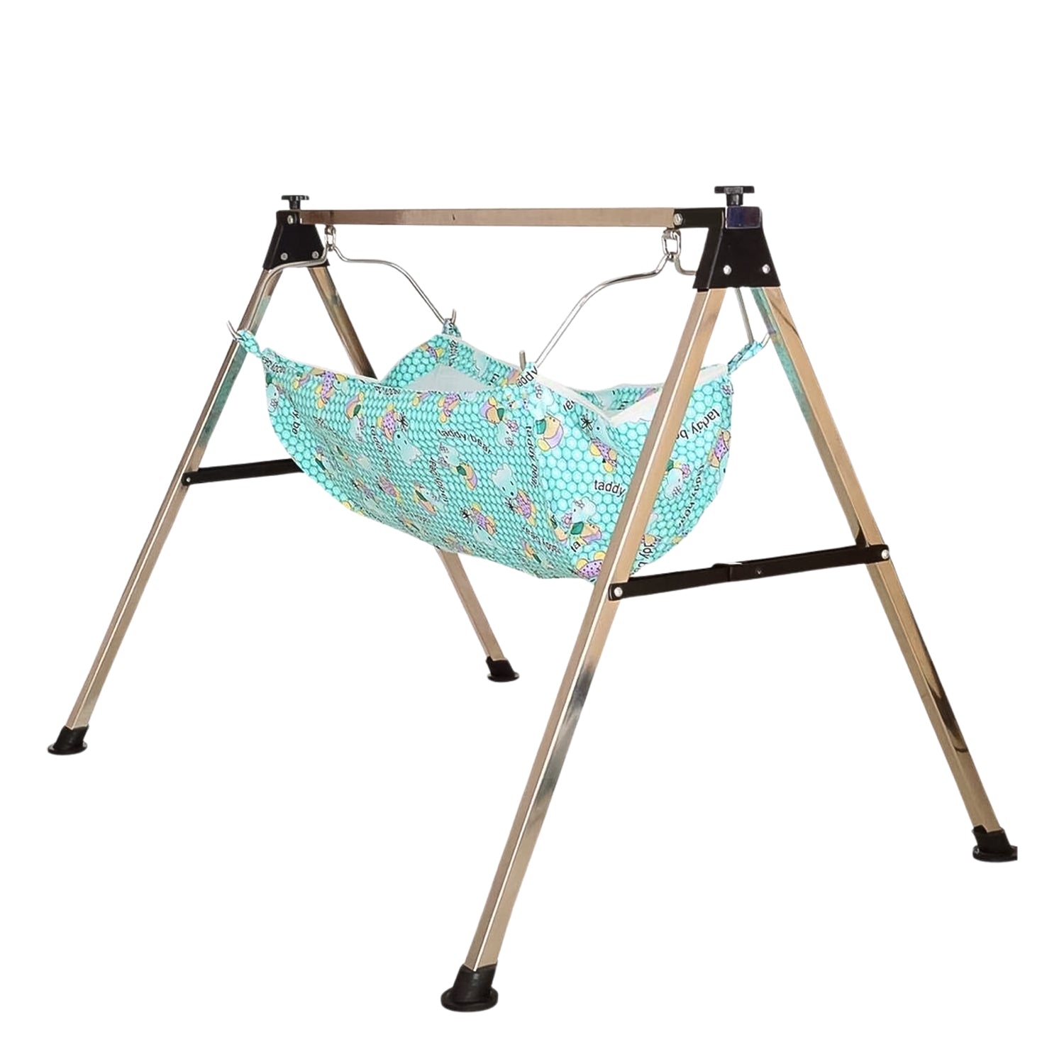 Baby Boys And Girls Portable Folding Swing Stainless Steel Stand (1 Pc) - warehousetech13