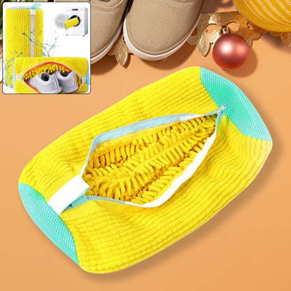 Shoe Cleaning Mop Cover With Microfiber Chenille Lining Zipper (1 Pc) - warehousetech13