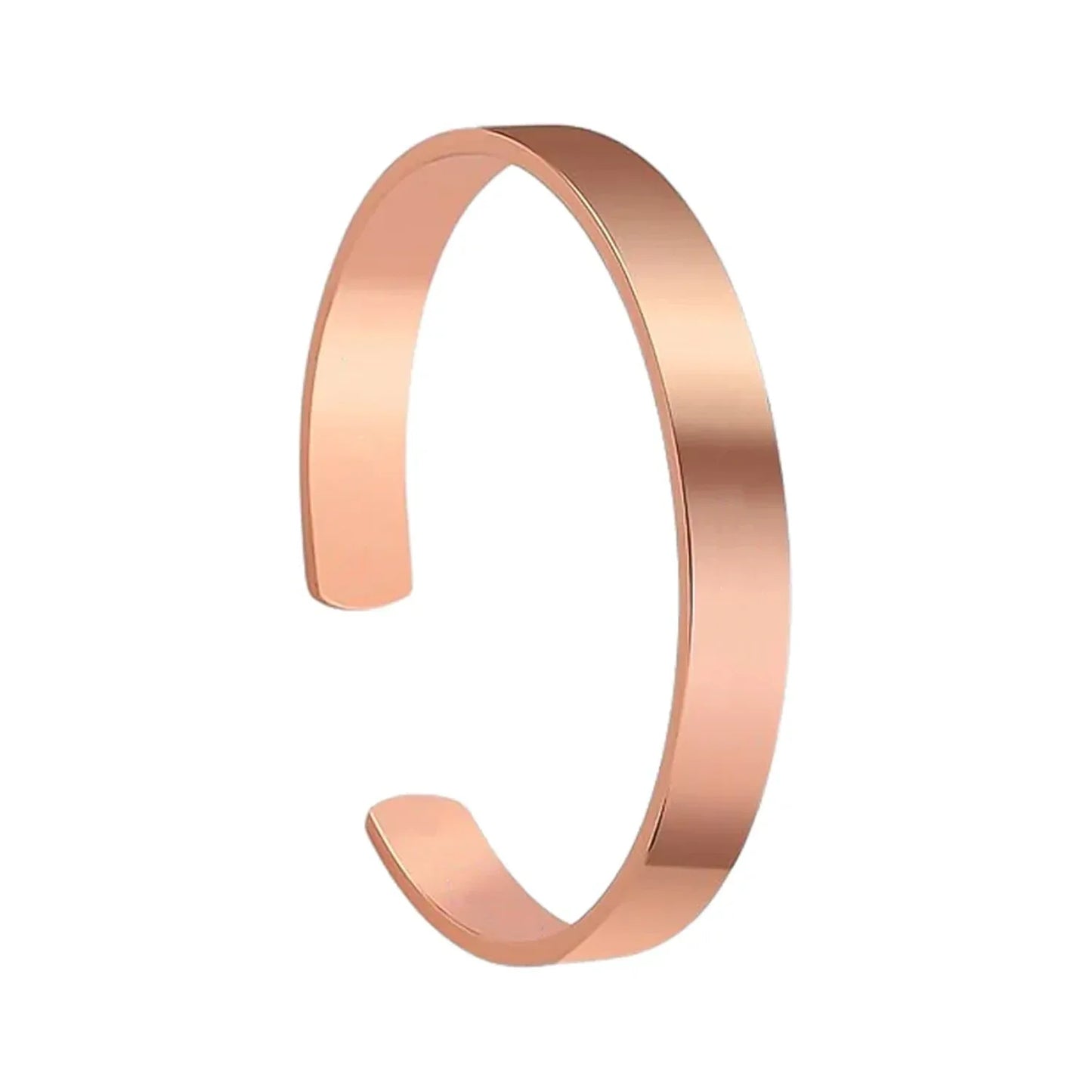 Elegant Rose Gold-plated Open Cuff Bracelet Kada (1 Pc) - warehousetech13