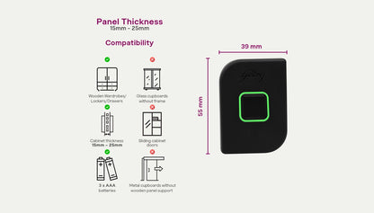 Rion Digital Cabinet Lock - Keyless Biometric Security