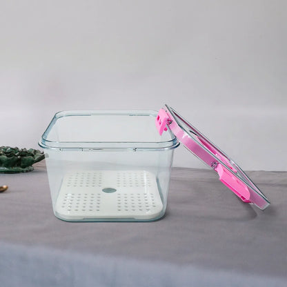1400ml Clear Plastic Food Storage Container with Lid | Airtight, Stackable Fridge Box for Fruit, Leftovers & Meal Prep - warehousetech13