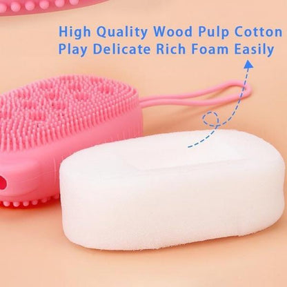 1448 Silicone Bubble Bath Spa Super Soft Body Scrubbing Brush - warehousetech13