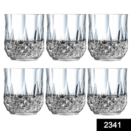 Heavy Unbreakable Stylish Look Fully Transparent Glasses Set 250ml (6pcs) - warehousetech13