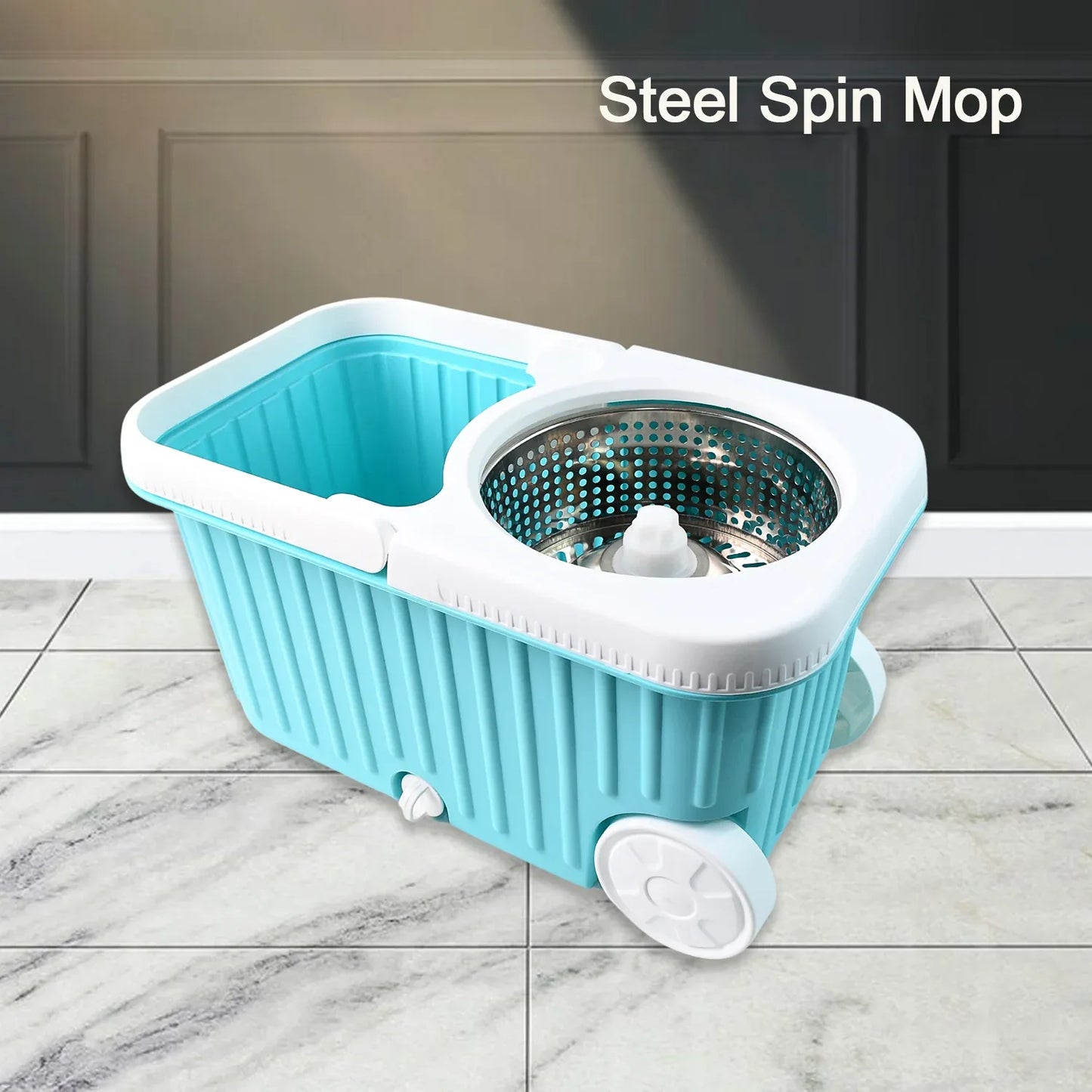 Apex Magic 360 Spin Mop Cleaning System With Stainless Steel Spinner - warehousetech13
