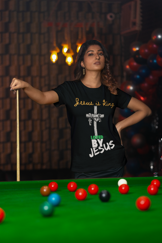 Jesus Is King Loved By Jesus Billiards T‑Shirt