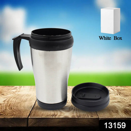 Stainless Steel Vacuum Glass Insulated Glass Coffee Cups (With Lid Handle 1 Pc) - warehousetech13
