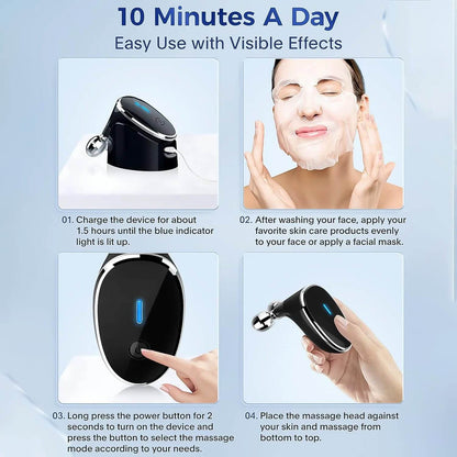Microcurrent- Facial- Device Micro Current Face Massager Roller (1 Pc) - warehousetech13