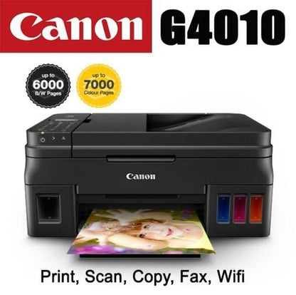 Canon PIXMA G4010 All in One ( Print,Scan,Copy ) WiFi Inktank Colour Printer with FAX for Home/Office - warehousetech13