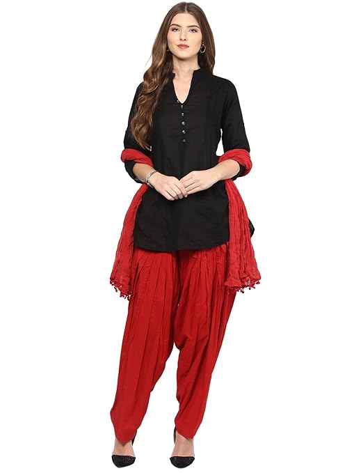 Elegant Women Short Kurta Patiala Salwar With Dupatta - warehousetech13