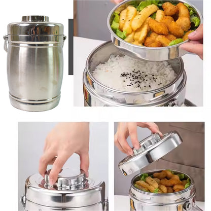 Stainless Steel Lunch Box Insulated Lunch Box Double Vacuumlayer (2.2 Ltr.) - warehousetech13