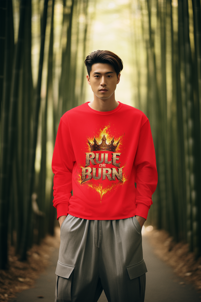Rule or Burn Flaming Crown T‑Shirt
