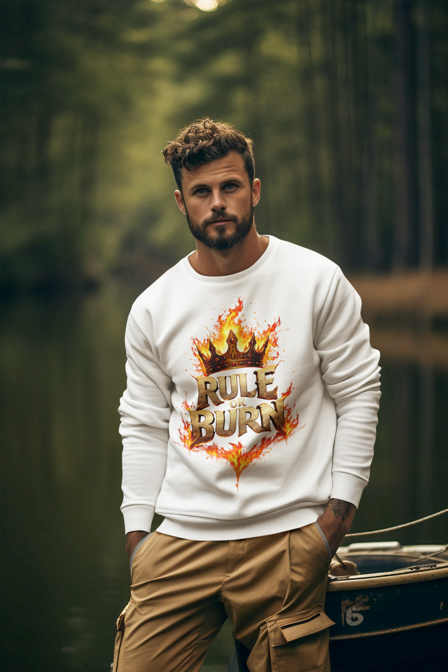Rule or Burn Flaming Crown T‑Shirt