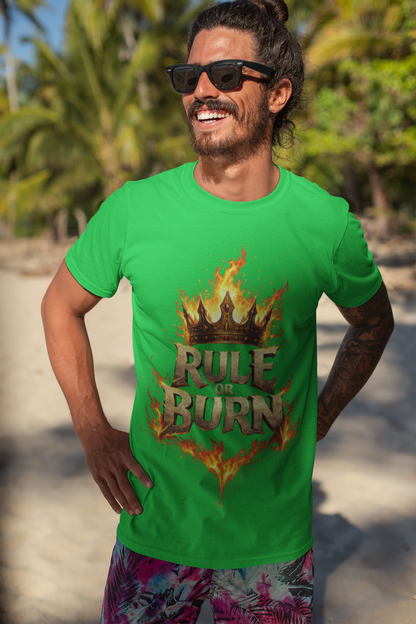 Rule or Burn Flaming Crown T‑Shirt