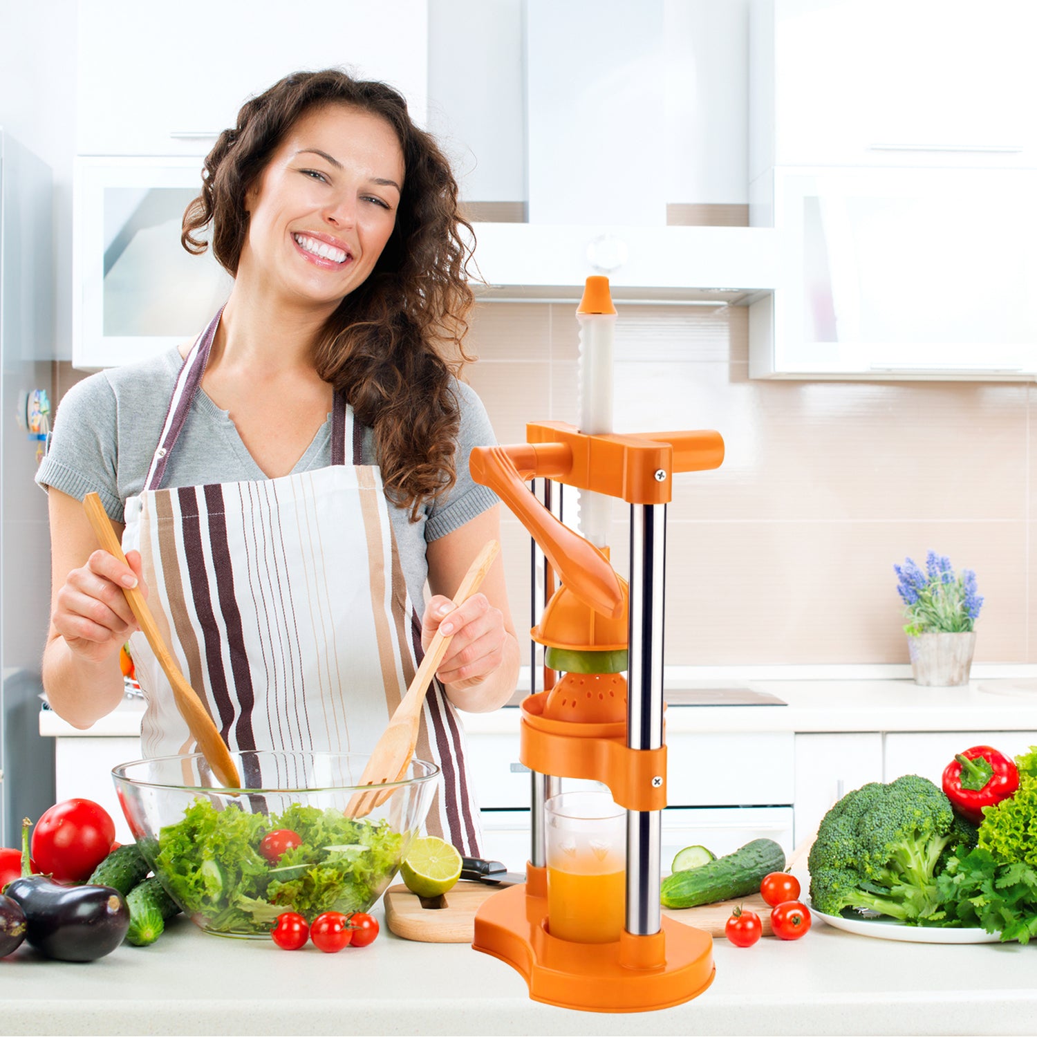 7128 Hand Pressure Juicer Manual Cold Press Juice Machine Instant Make Juice Squeezer Fruits Juicer Juice Maker Orange Juice Extractor For Fruits Vegetables Orange - warehousetech13