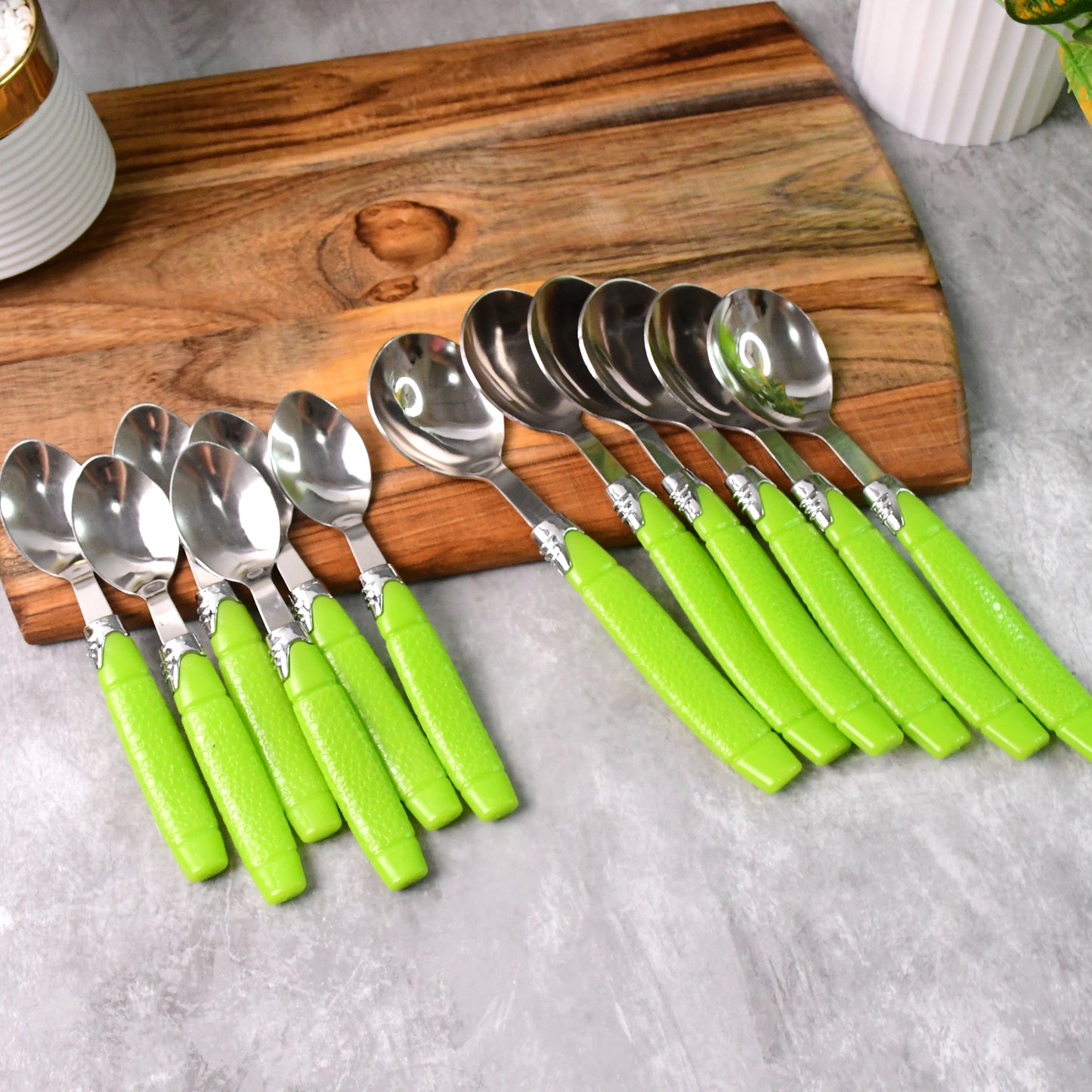 Supermom Premium Fancy Cutlery Set With Holder (24 Pc Set) - warehousetech13