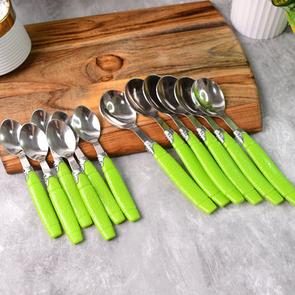 Supermom Premium Fancy Cutlery Set With Holder (24 Pc Set) - warehousetech13