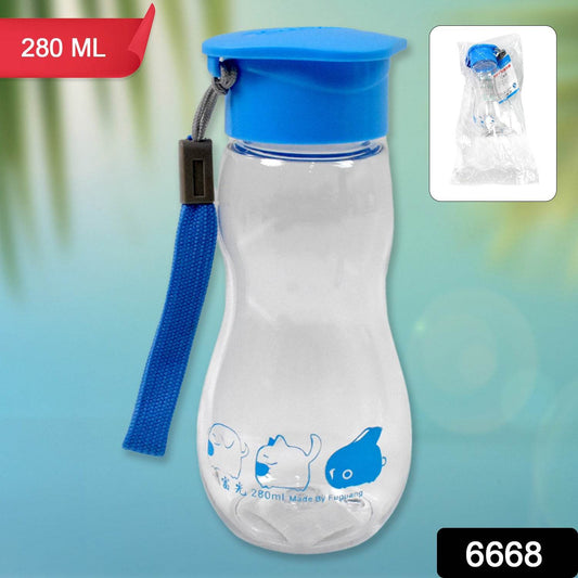 Transparent Travel Portable Water Bottle With Carry Straps (280 Ml 1 Pc) - warehousetech13