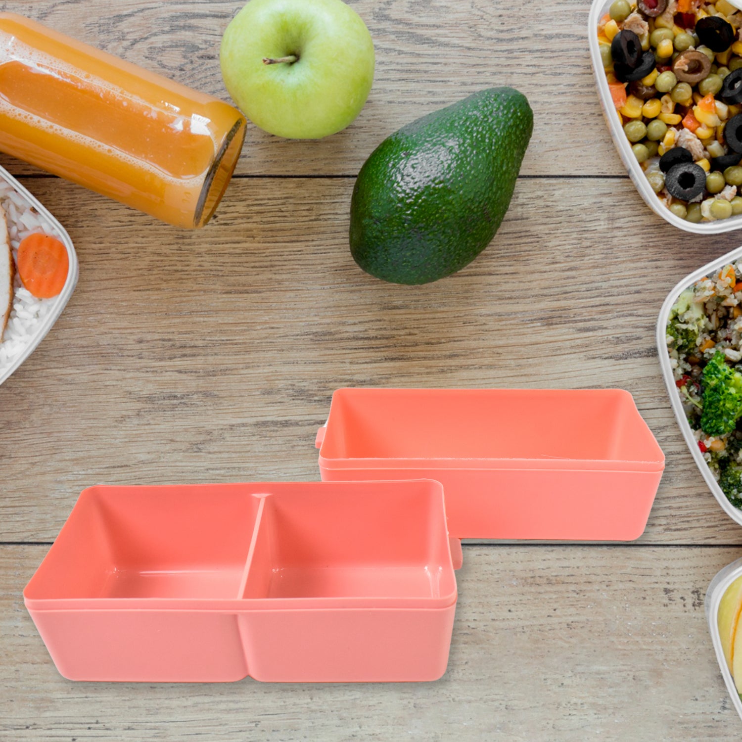 Plastic 3 Layer Leak Proof 3 Compartment Lunch Box For Office (1 Pc) - warehousetech13
