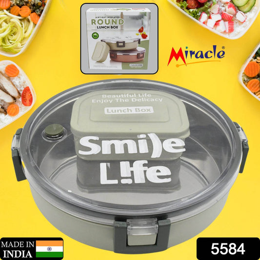 Miracle Stainless Steel Round Lunch Box - warehousetech13