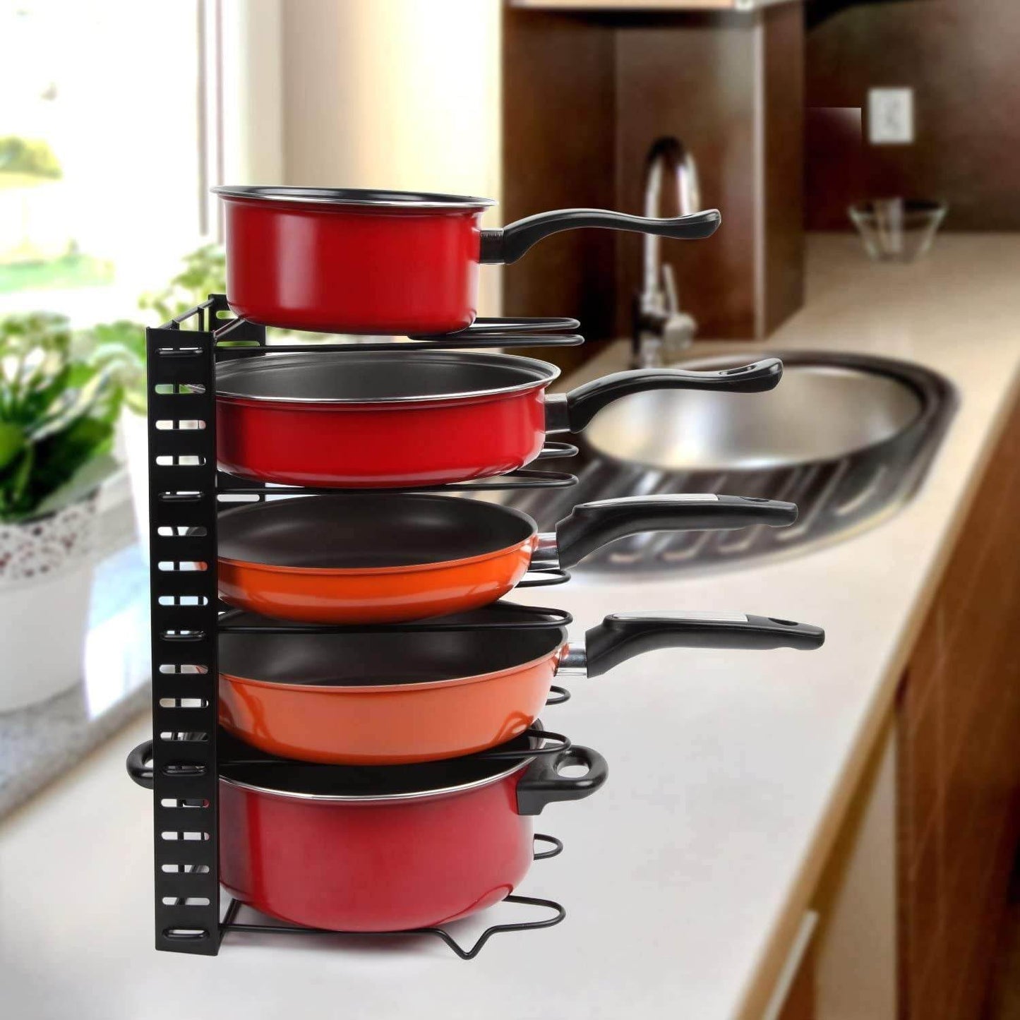 Multipurpose Pan Pot Organizer Rack (1 Pc) - warehousetech13
