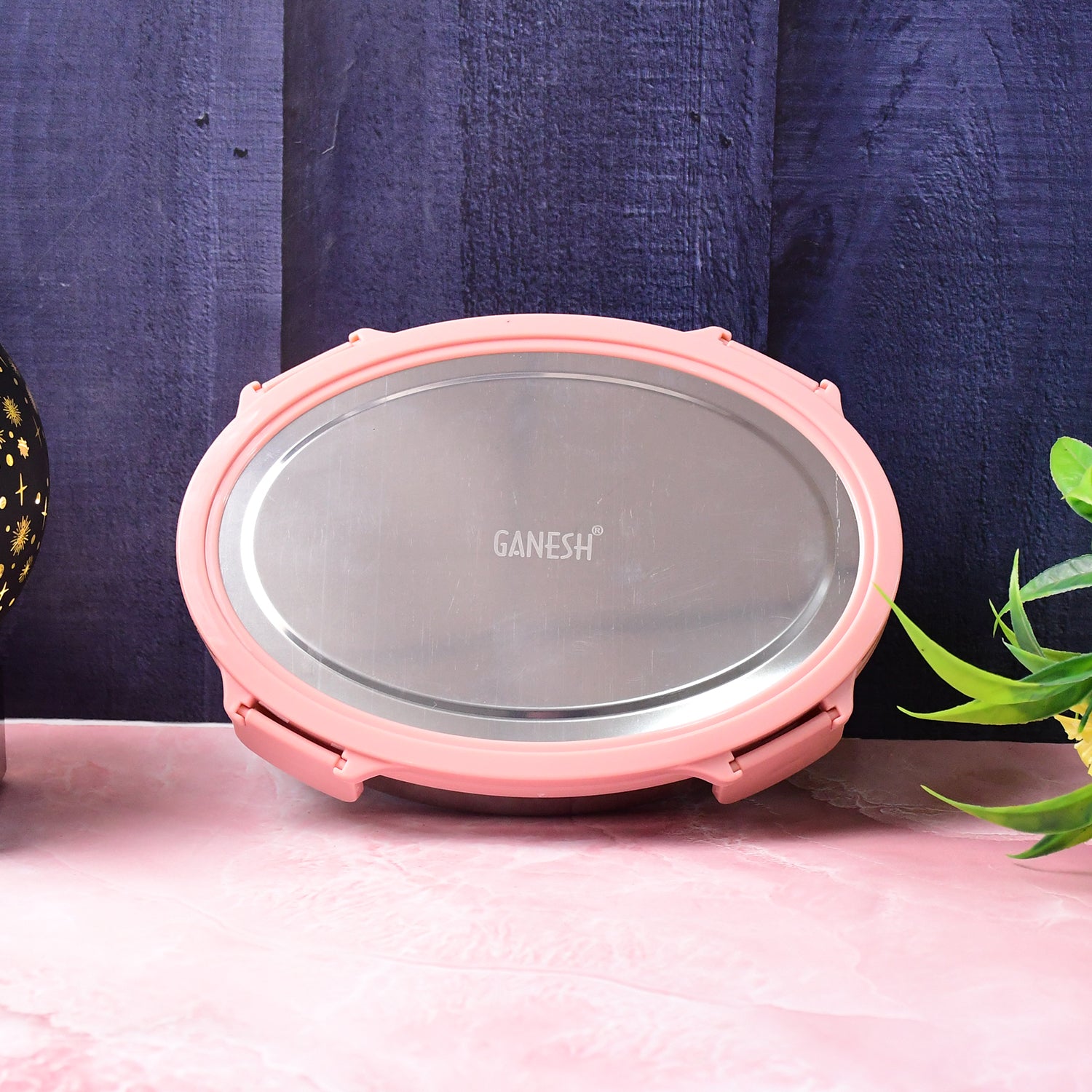Ganesh Classy Stainless Steel Lunch Box Set 2-piece - warehousetech13