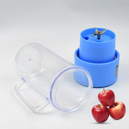 Portable Electric Juicer With Handle Straw Usb Rechargeable 6 Stainless Steel Blades (500 Ml) - warehousetech13