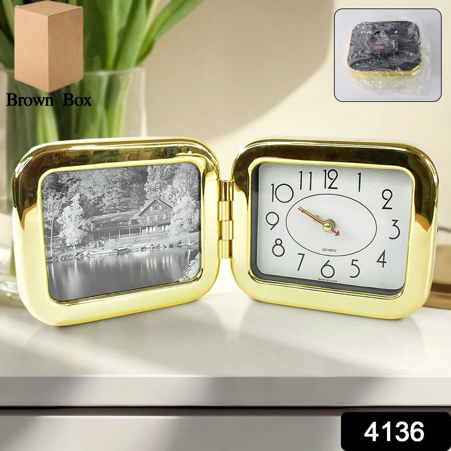 Portable Foldable Desk Clock Space-saving And Stylish (1 Pc) - warehousetech13