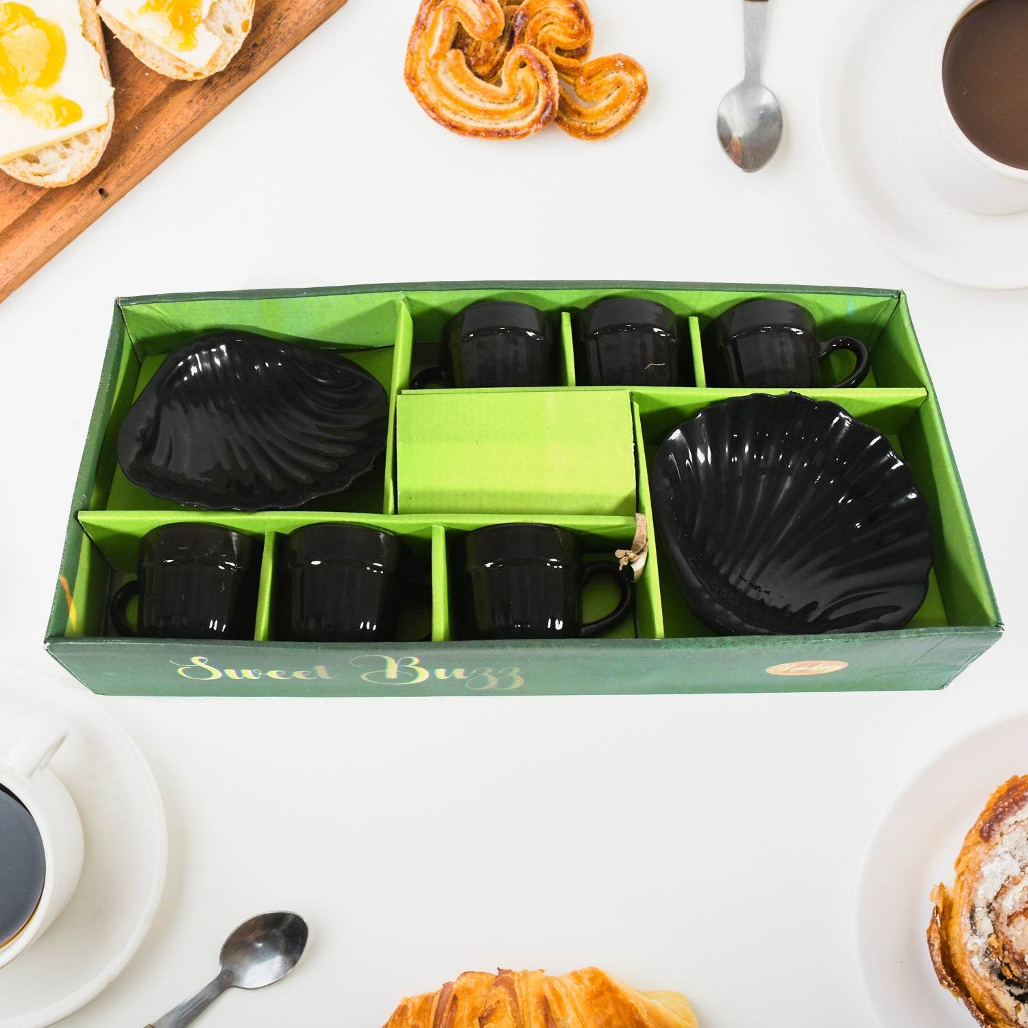 Sweet Buzz Ceramic Tea Cups - warehousetech13