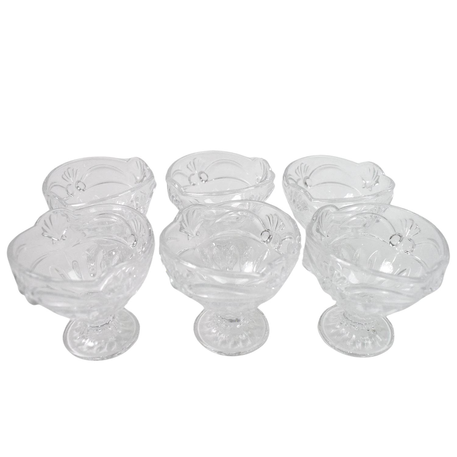 Glass Ice-cream Cup Set Home Kitchen Serving Or Dessert Cup (6 Pcs Set) - warehousetech13
