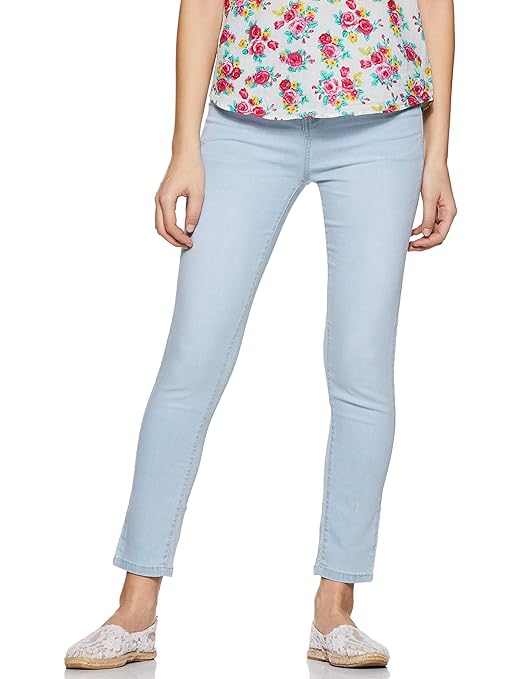 Women Stretchable Denim Light Blue Jeans - warehousetech13