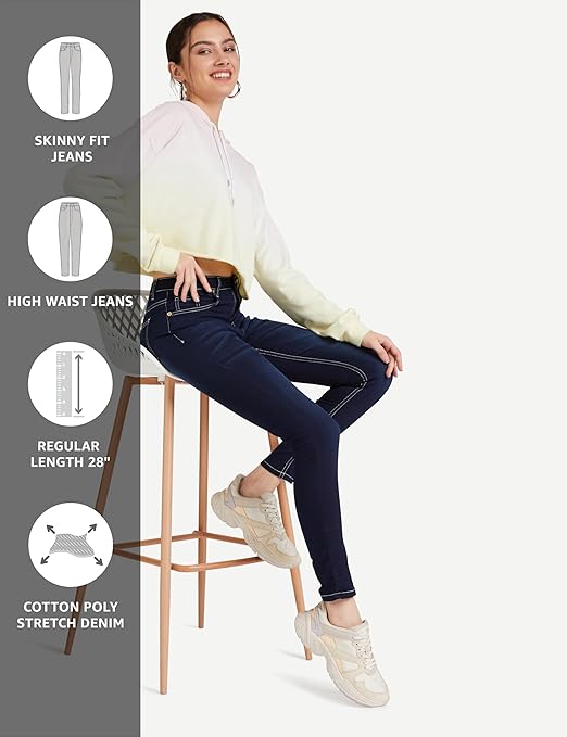 Women Ankle Length Raw navy Jeans - warehousetech13