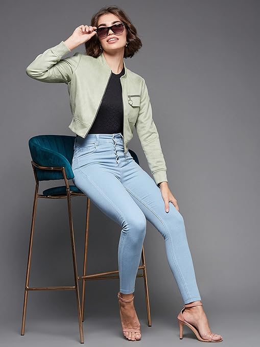Women Skinny Regular Light Blue Jeans - warehousetech13