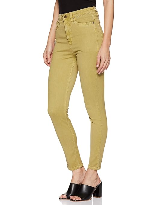 Women Stretchable Denim Beige Jeans - warehousetech13