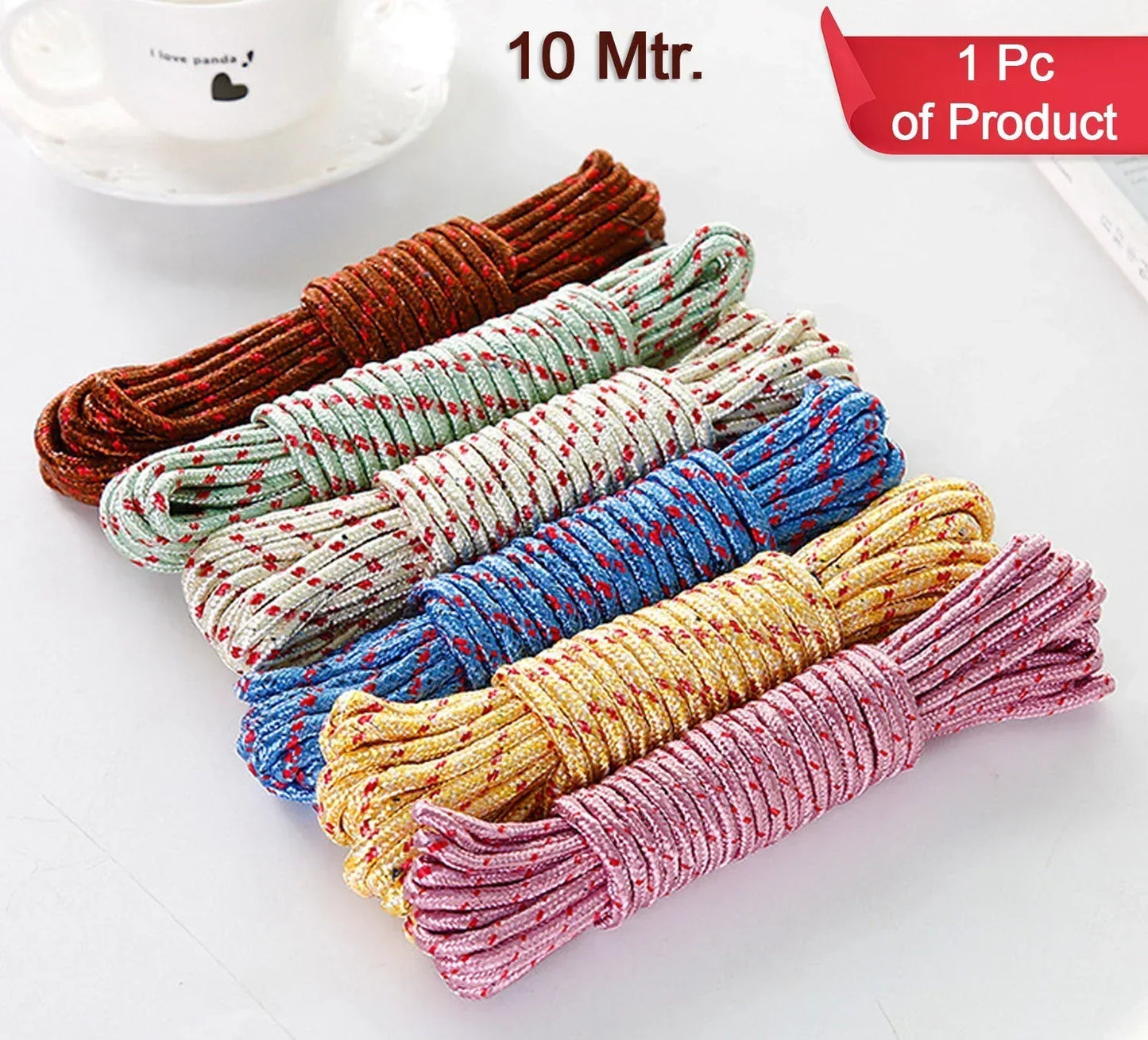 10 Meter Heavy Duty Laundry Drying Clothesline Rope Portable Travel Nylon Cord Sturdy Clothes Line For Outdoor Camping Indoor Crafting Art Projects - warehousetech13