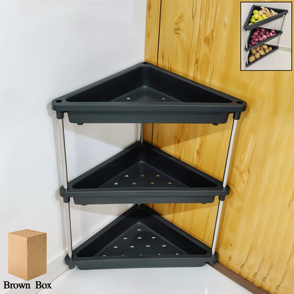 3-layer Multipurpose Plastic Corner Storage Rack - warehousetech13