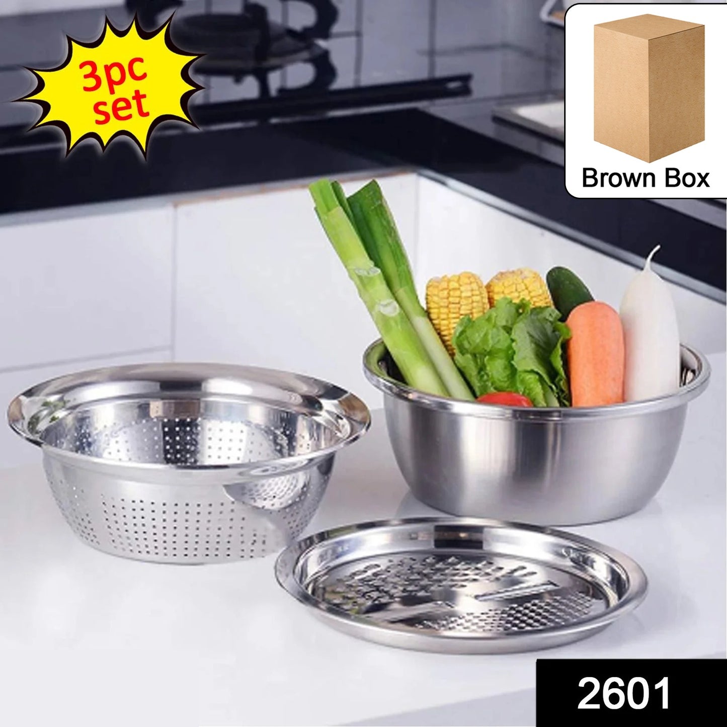 3 In 1 Kitchen Multipurpose Julienne Grater Salad Maker