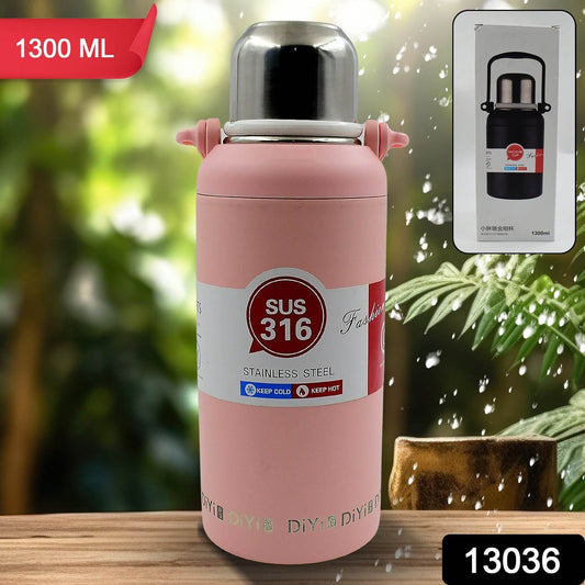 Stainless Steel Tumblers 316 Stainless Steel Vacuum Insulated Cup Bottle Portable Travel Kettle Water Bottle (1300 Ml) - warehousetech13