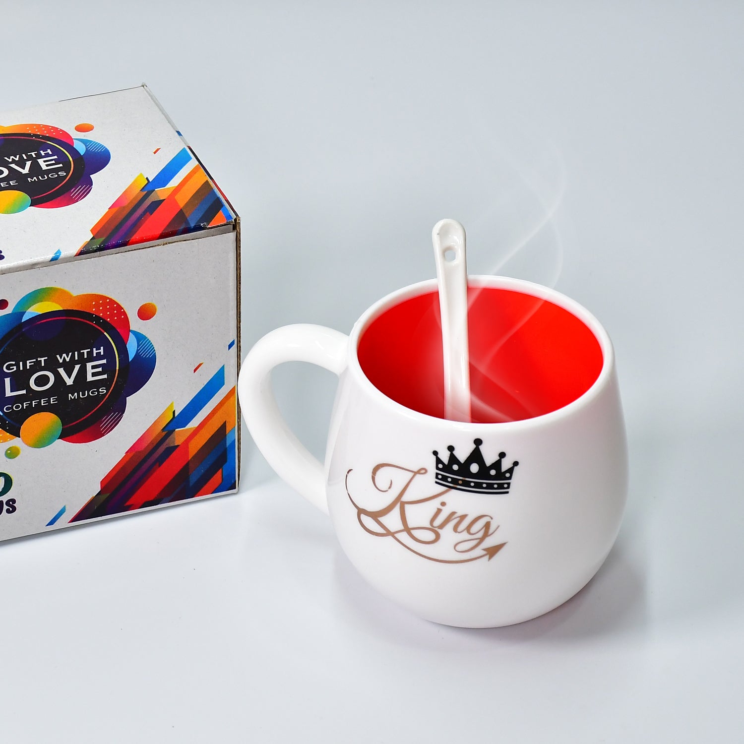 4975 Multi Design Coffee Mug With Spoon And Box Packing. Ceramic Mugs To Gift Your Best Friend Tea Mugs Coffee Mugs Microwave Safe. - warehousetech13