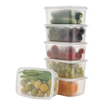 6 Pcs Multipurpose Plastic Food Storage Container Set - warehousetech13