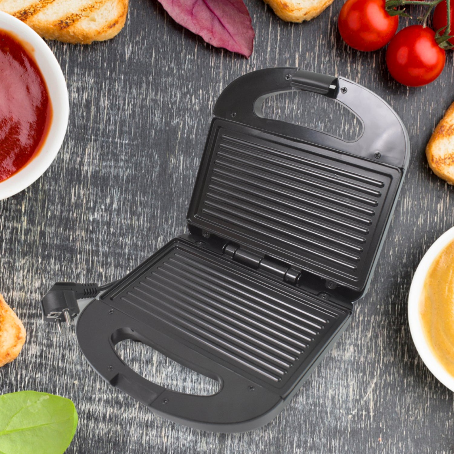 Sandwich Maker Makes Sandwich Non-stick Plates - warehousetech13