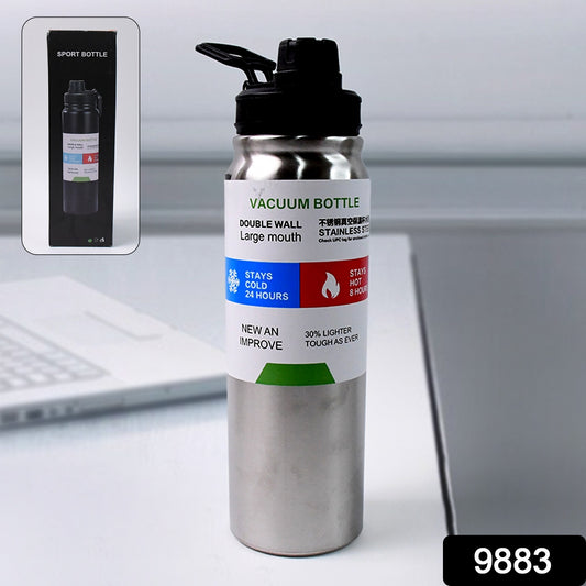 Stainless Steel Double Wall Vacuum-insulated Drink Water Bottle (800 Ml) - warehousetech13