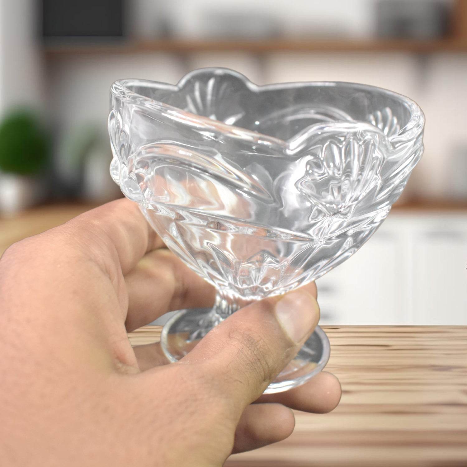 Glass Ice-cream Cup Set Home Kitchen Serving Or Dessert Cup (6 Pcs Set) - warehousetech13