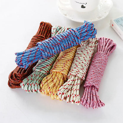 10 Meter Heavy Duty Laundry Drying Clothesline Rope Portable Travel Nylon Cord Sturdy Clothes Line For Outdoor Camping Indoor Crafting Art Projects - warehousetech13