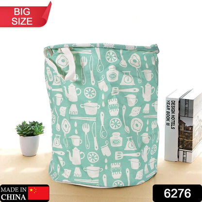 6276 Durable And Collapsible Laundry Storage Bag With Handles Clothes Toys Storage Foldable Laundry Bag For Dirty Clothes. - warehousetech13