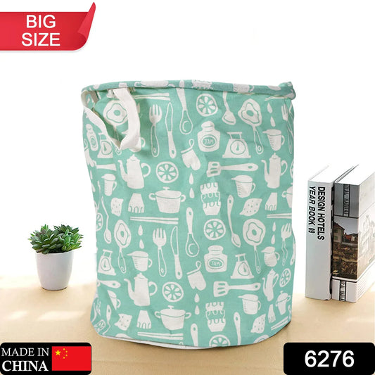 6276 Durable And Collapsible Laundry Storage Bag With Handles Clothes Toys Storage Foldable Laundry Bag For Dirty Clothes. - warehousetech13