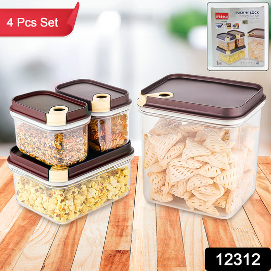 Ritu Push N Lock Airtight Food Storage Container Set (4 Pc) - warehousetech13