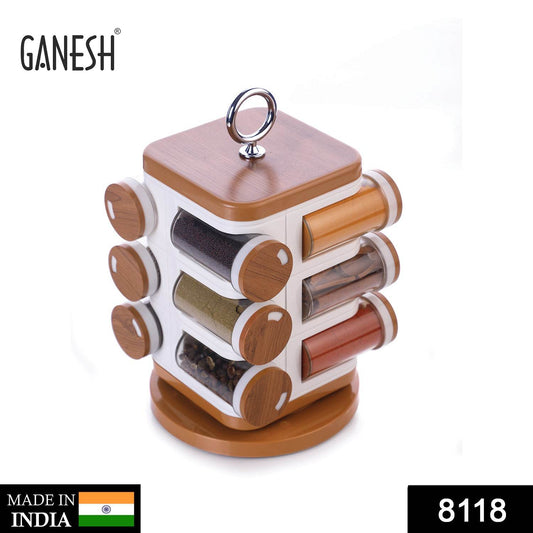 Ganesh 12-jar Revolving Spice Rack Masala Box - warehousetech13